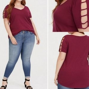 Torrid Ladder Sleeve Classic Fit Tee